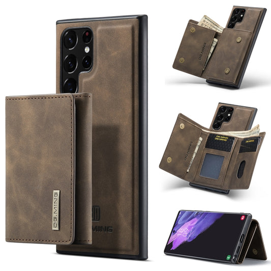 For Samsung Galaxy S23 Ultra 5G DG.MING M1 Series 3-Fold Multi Card Wallet  Phone Case(Coffee) - Galaxy S23 Ultra 5G Cases by DG.MING | Online Shopping UK | buy2fix