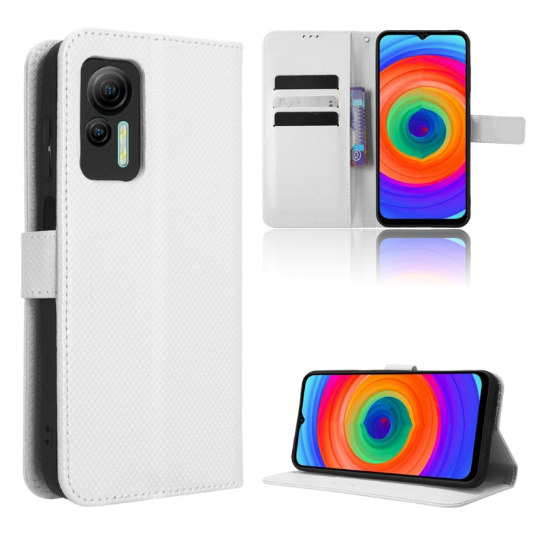 For Ulefone Note 14 Diamond Texture Leather Phone Case(White) - Ulefone Cases by buy2fix | Online Shopping UK | buy2fix