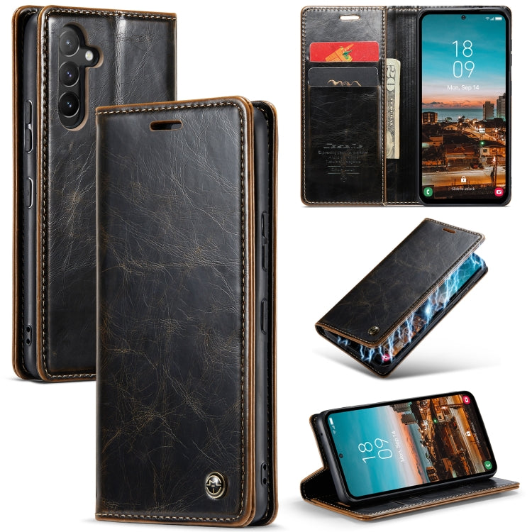 For Samsung Galaxy A54 5G CaseMe 003 Crazy Horse Texture Leather Phone Case(Coffee) - Galaxy Phone Cases by CaseMe | Online Shopping UK | buy2fix