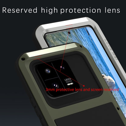 For Xiaomi 13 Pro LOVE MEI Metal Shockproof Life Waterproof Dustproof Phone Case(Silver) - 13 Pro Cases by LOVE MEI | Online Shopping UK | buy2fix