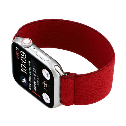 Elastic Nylon Braid Watch Band For Apple Watch Ultra 49mm&Watch Ultra 2 49mm / Series 9&8&7 45mm / SE 3&SE 2&6&SE&5&4 44mm / 3&2&1 42mm(Red) - Watch Bands by buy2fix | Online Shopping UK | buy2fix