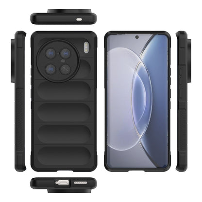 For vivo X90 Pro+ 5G Magic Shield TPU + Flannel Phone Case(Grey) - vivo Cases by buy2fix | Online Shopping UK | buy2fix