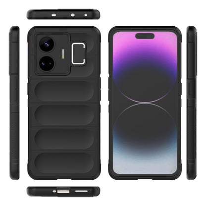 For Realme GT Neo 5 5G Magic Shield TPU + Flannel Phone Case(Dark Grey) - Realme Cases by buy2fix | Online Shopping UK | buy2fix