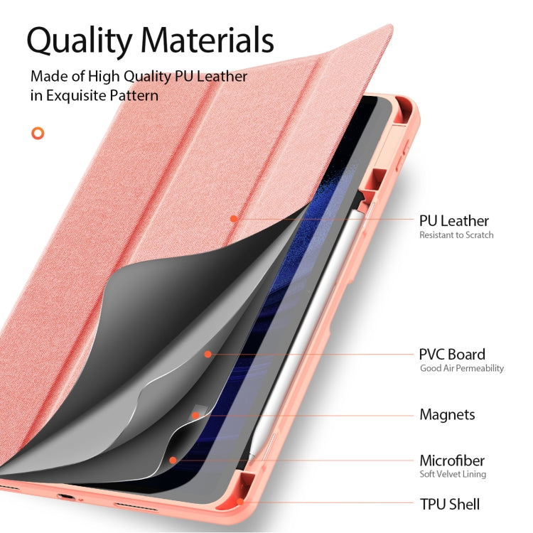 For Xiaomi Pad 6 Pro / Pad 6 DUX DUCIS Domo Series Magnetic Flip Leather Tablet Case(Pink) - More Tablet Cases by DUX DUCIS | Online Shopping UK | buy2fix