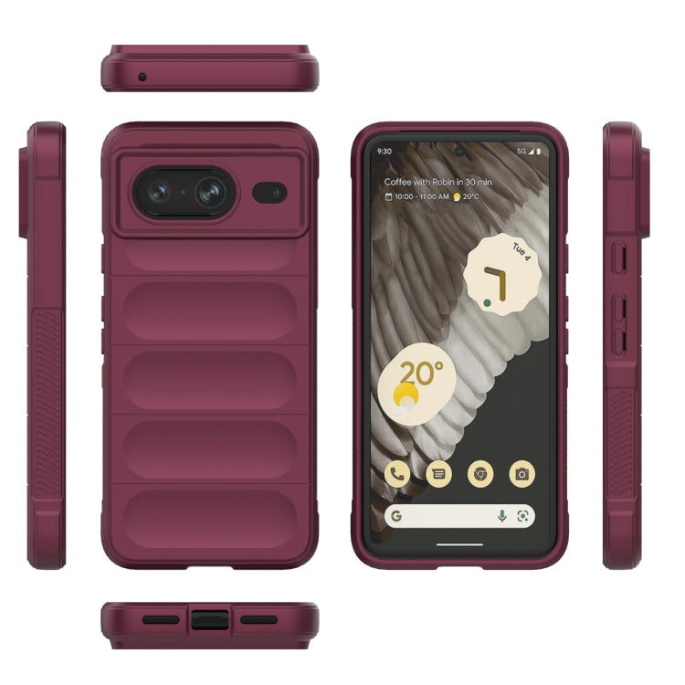 For Google Pixel 8 5G Magic Shield TPU + Flannel Phone Case(Black) - Google Cases by buy2fix | Online Shopping UK | buy2fix