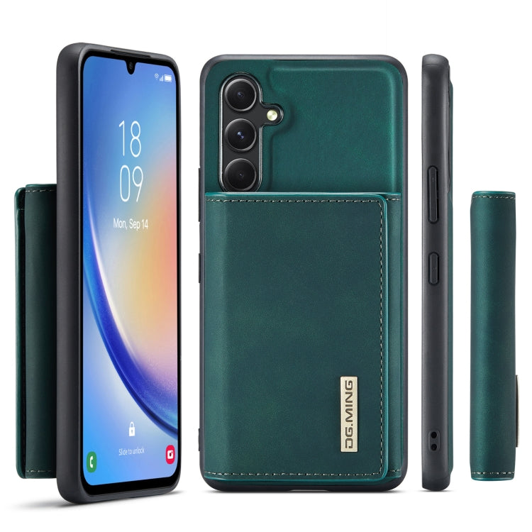 For Samsung Galaxy A34 5G DG.MING M1 Series 3-Fold Multi Card Wallet + Magnetic Phone Case(Green) - Galaxy Phone Cases by DG.MING | Online Shopping UK | buy2fix