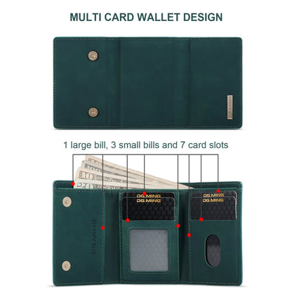 For Samsung Galaxy A15 5G / A15 4G DG.MING M1 Series 3-Fold Multi Card Wallet + Magnetic Phone Case(Green) - Galaxy Phone Cases by DG.MING | Online Shopping UK | buy2fix