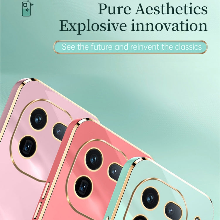 For vivo iQOO 12 Pro 5G XINLI Straight Edge 6D Electroplate TPU Phone Case(Pink) - iQOO 12 Pro Cases by XINLI | Online Shopping UK | buy2fix