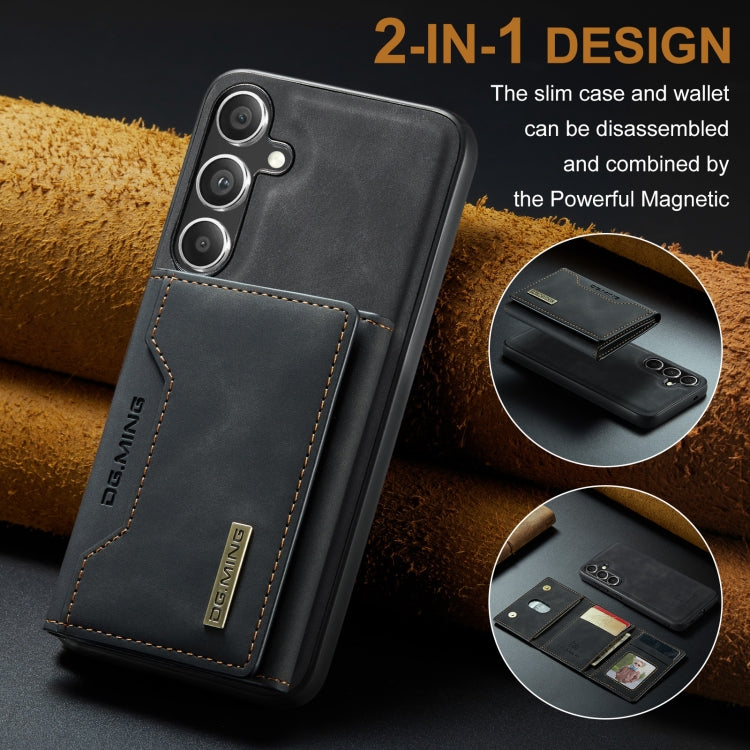For Samsung Galaxy S24+ 5G DG.MING M2 Series 3-Fold Multi Card Bag + Magnetic Phone Case(Black) - Galaxy S24+ 5G Cases by DG.MING | Online Shopping UK | buy2fix