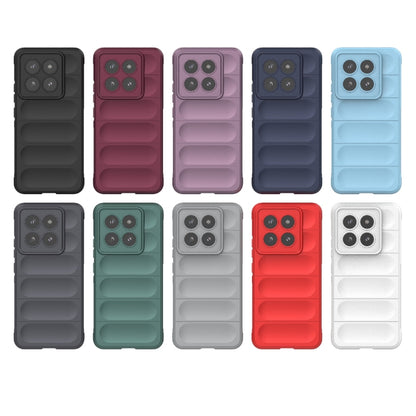 For Xiaomi 14 Pro 5G Magic Shield TPU + Flannel Phone Case(Dark Grey) - 14 Pro Cases by buy2fix | Online Shopping UK | buy2fix