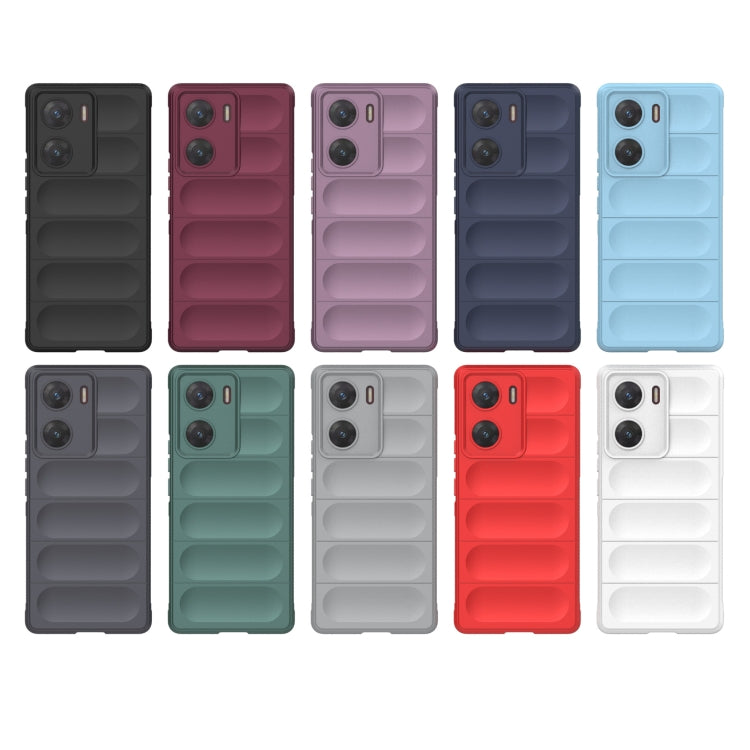 For vivo V29e 4G Global Magic Shield TPU + Flannel Phone Case(Grey) - vivo Cases by buy2fix | Online Shopping UK | buy2fix