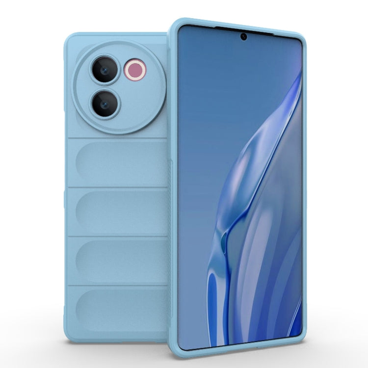 For vivo V30e 5G Global Magic Shield TPU + Flannel Phone Case(Light Blue) - vivo Cases by buy2fix | Online Shopping UK | buy2fix