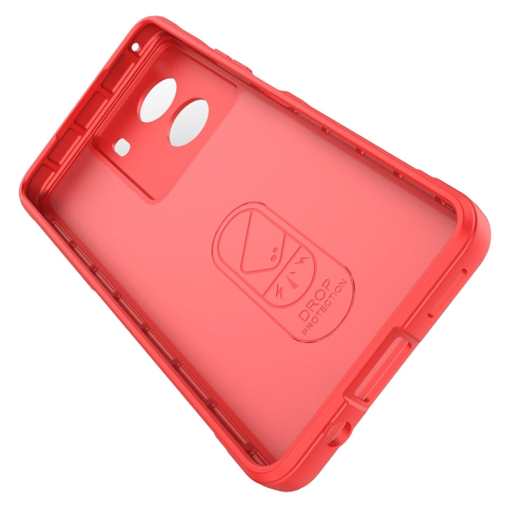 For vivo iQOO Z7x Magic Shield TPU + Flannel Phone Case(Wine Red) - vivo Cases by buy2fix | Online Shopping UK | buy2fix