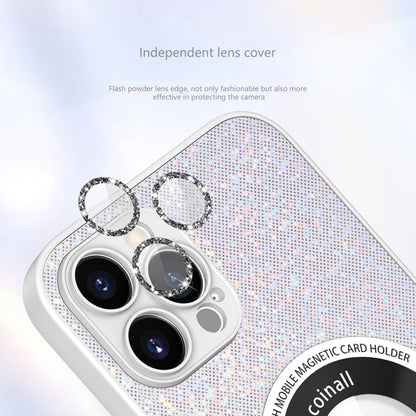 For iPhone 12 Pro Colorful Glitter Magnetic Magsafe TPU + PC Phone Case(White) - iPhone 12 / 12 Pro Cases by buy2fix | Online Shopping UK | buy2fix