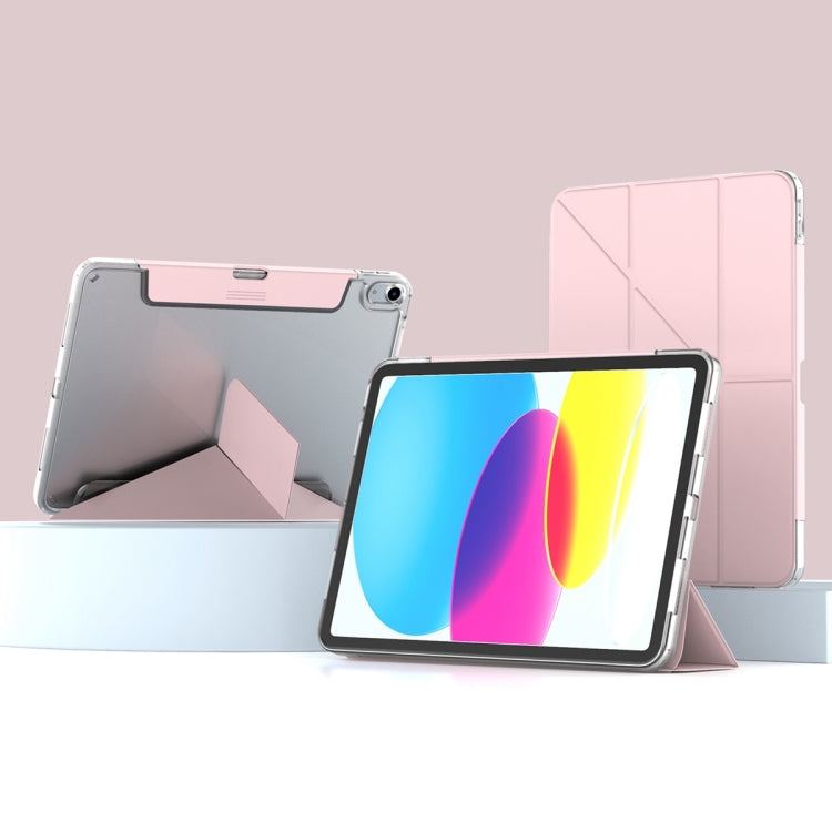 For iPad 10th Gen 10.9 2022 Mutural Deformation Stand Smart Leather Tablet Case(Pink) - iPad 10th Gen 10.9 Cases by Mutural | Online Shopping UK | buy2fix