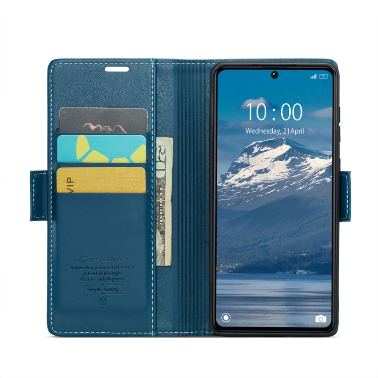 For Xiaomi Poco X6 5G CaseMe 023 Butterfly Buckle Litchi Texture RFID Anti-theft Leather Phone Case(Blue) - Xiaomi Cases by CaseMe | Online Shopping UK | buy2fix