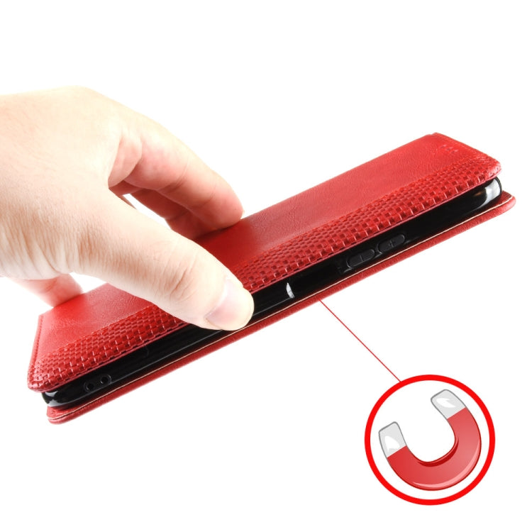 For Samsung Galaxy S24+ 5G Magnetic Buckle Retro Texture Leather Phone Case(Red) - Galaxy S24+ 5G Cases by buy2fix | Online Shopping UK | buy2fix