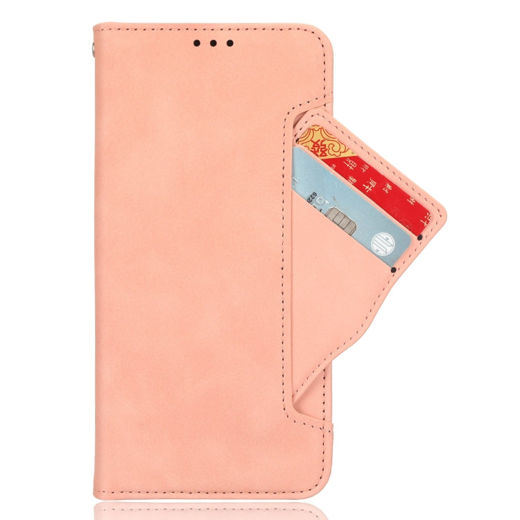 For Motorola Moto G53 / G13 Skin Feel Calf Texture Card Slots Leather Phone Case(Pink) - Motorola Cases by buy2fix | Online Shopping UK | buy2fix