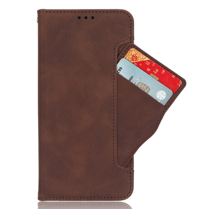 For Xiaomi Redmi 13C 5G / 13R 5G Skin Feel Calf Texture Card Slots Leather Phone Case(Brown) - 13C Cases by buy2fix | Online Shopping UK | buy2fix