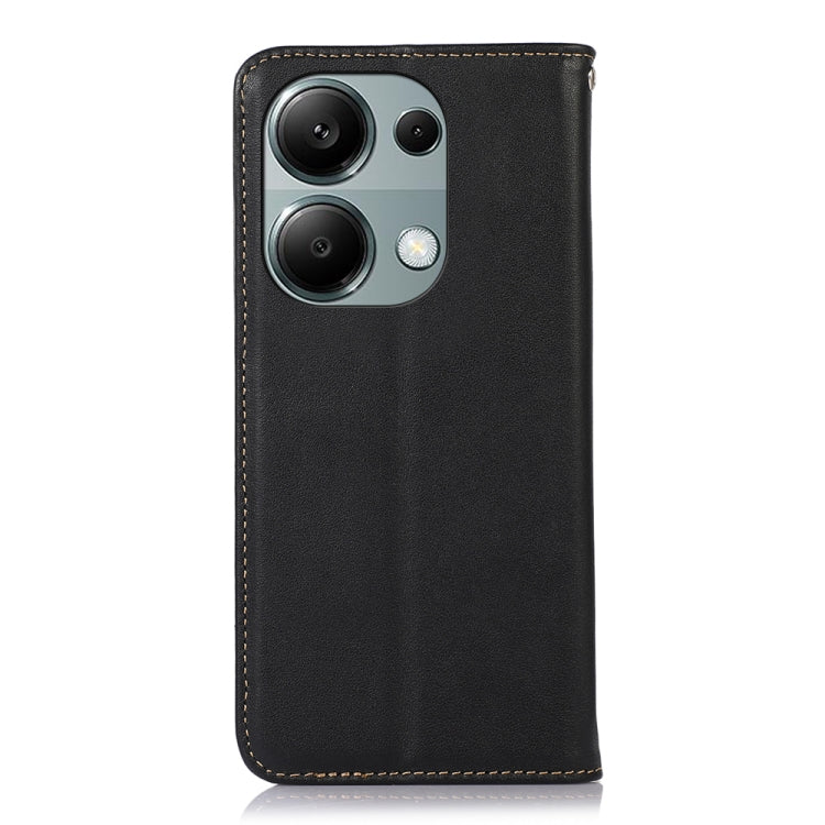 For Xiaomi Redmi Note 13 Pro 4G/Poco M6 Pro KHAZNEH Nappa Top Layer Cowhide Leather Phone Case(Black) - Note 13 Pro Cases by buy2fix | Online Shopping UK | buy2fix