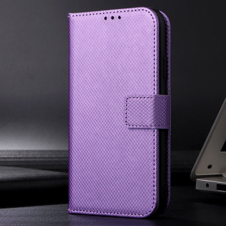 For Sony Xperia 10 VI 2024 Diamond Texture Leather Phone Case(Purple) - Sony Cases by buy2fix | Online Shopping UK | buy2fix