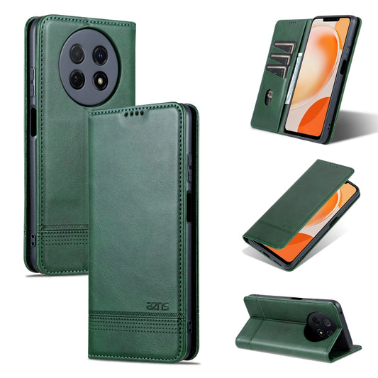 For Huawei Enjoy 60X AZNS Magnetic Calf Texture Flip Leather Phone Case(Dark Green) - Huawei Cases by AZNS | Online Shopping UK | buy2fix