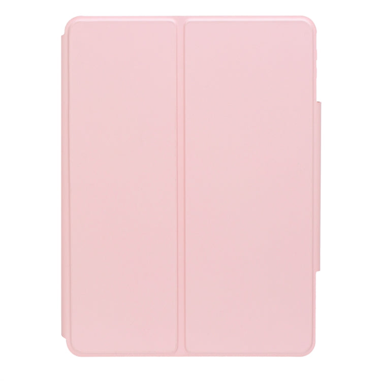 For iPad 10th Gen 10.9 2022 F10B 360 Rotation Acrylic Transparent Bluetooth Keyboard Leather Case(Pink) - Universal by buy2fix | Online Shopping UK | buy2fix