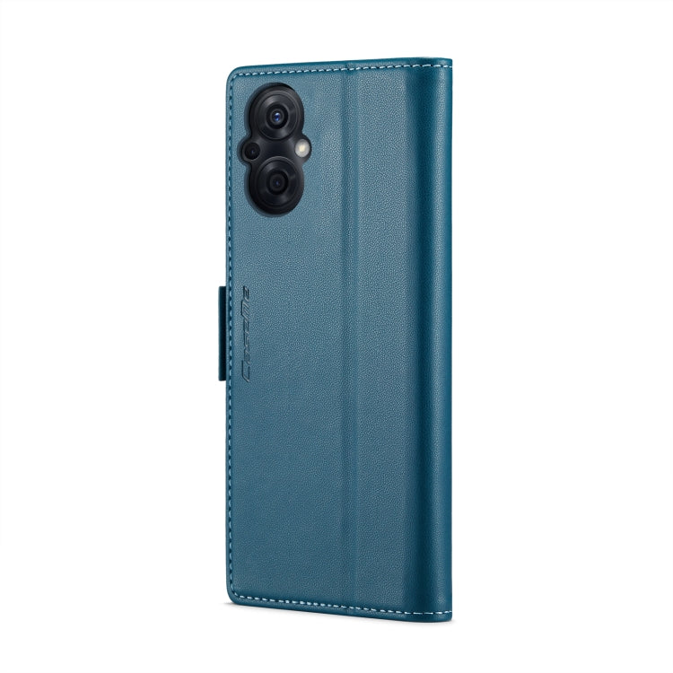 For OPPO F21 Pro 5G Globa/Reno8 Z Global CaseMe 023 Butterfly Buckle Litchi Texture RFID Anti-theft Leather Phone Case(Blue) - OPPO Cases by CaseMe | Online Shopping UK | buy2fix