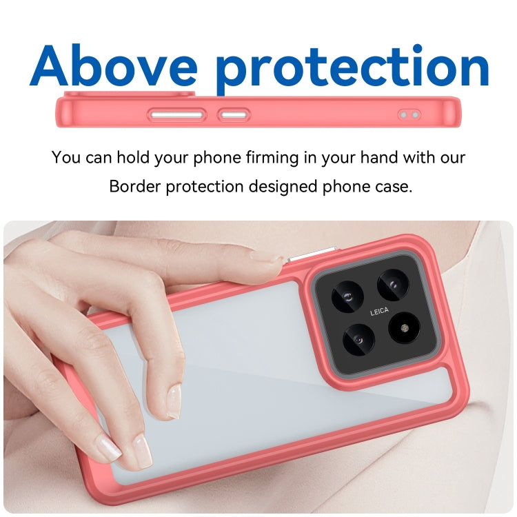 For Xiaomi 14 Pro Colorful Series Acrylic Hybrid TPU Phone Case(Red) - 14 Pro Cases by buy2fix | Online Shopping UK | buy2fix