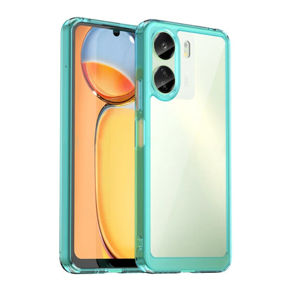 For Xiaomi Redmi 13C 4G Colorful Series Acrylic Hybrid TPU Phone Case(Transparent Blue) - 13C Cases by buy2fix | Online Shopping UK | buy2fix