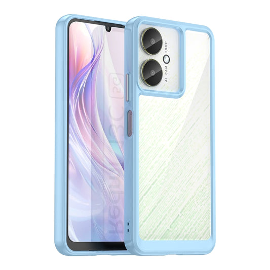 For Xiaomi Redmi 13R 5G Colorful Series Acrylic Hybrid TPU Phone Case(Blue) - 13R Cases by buy2fix | Online Shopping UK | buy2fix