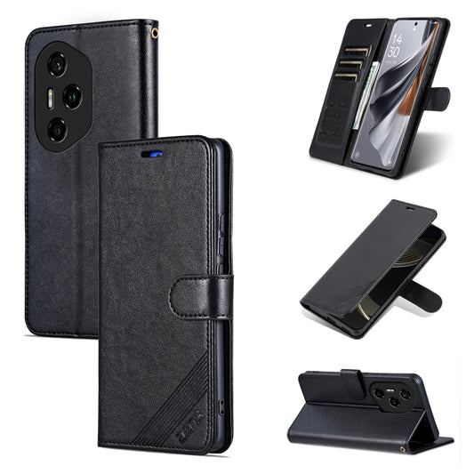 For Honor 300 Pro AZNS Sheepskin Texture Flip Leather Phone Case(Black) - Honor Cases by AZNS | Online Shopping UK | buy2fix