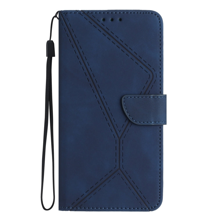 For iPhone SE 2024 Stitching Embossed Leather Phone Case(Blue) - More iPhone Cases by buy2fix | Online Shopping UK | buy2fix