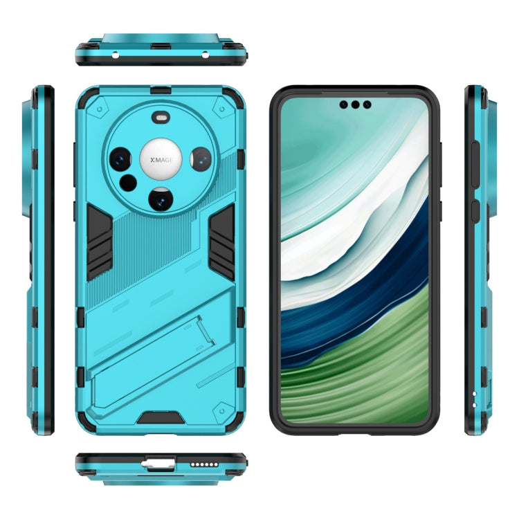 For Huawei Mate 60 Punk Armor 2 in 1 PC + TPU Phone Case with Holder(Blue) - Huawei Cases by buy2fix | Online Shopping UK | buy2fix