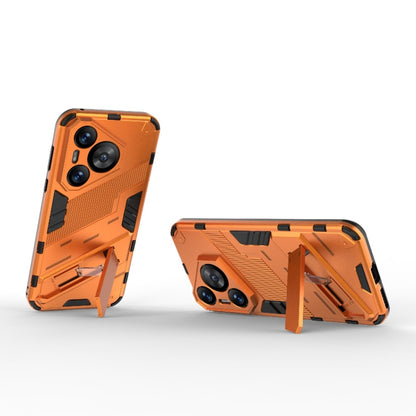 For Huawei Pura 70 Punk Armor 2 in 1 PC + TPU Phone Case with Holder(Orange) - Huawei Cases by buy2fix | Online Shopping UK | buy2fix