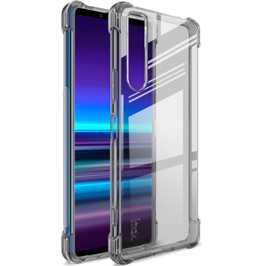 For Sony Xperia 1 II IMAK Full Coverage Shockproof TPU Protective Case(Transparent Black) - Sony Cases by imak | Online Shopping UK | buy2fix