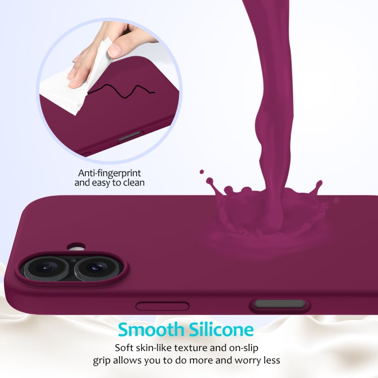 For iPhone 16 Plus Solid Color Silicone Phone Case(Violet) - More iPhone Cases by buy2fix | Online Shopping UK | buy2fix