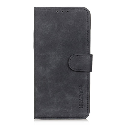 For iPhone 16 KHAZNEH Retro Texture Leather Phone Case(Black) - iPhone 16 Cases by buy2fix | Online Shopping UK | buy2fix