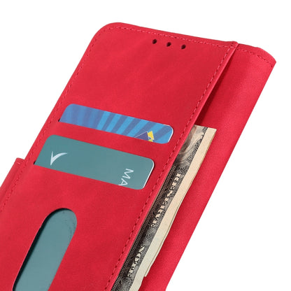 For iPhone 16e KHAZNEH Retro Texture Leather Phone Case(Red) - iPhone 16e Cases by buy2fix | Online Shopping UK | buy2fix