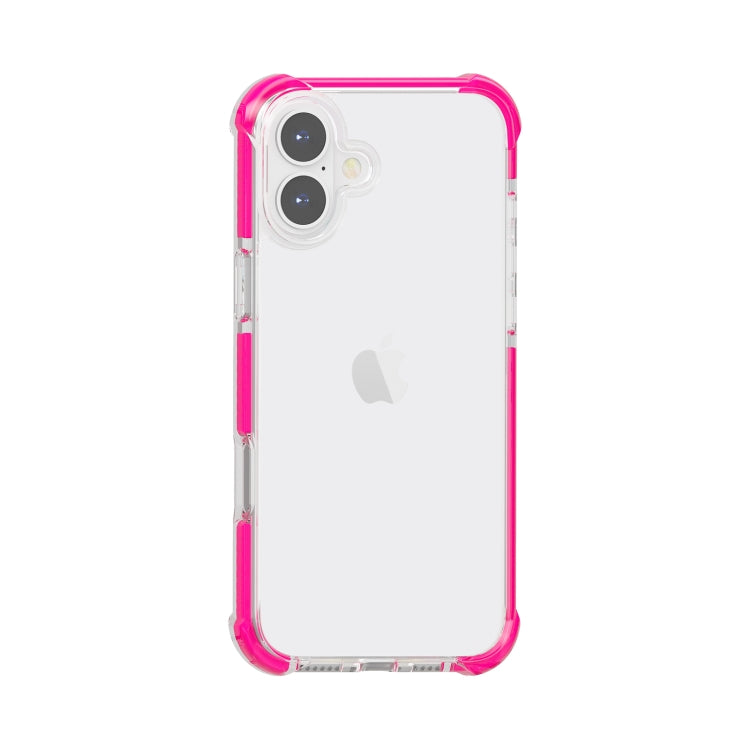 For iPhone 16 Four-corner Shockproof TPU + Acrylic Phone Case(Pink) - iPhone 16 Cases by buy2fix | Online Shopping UK | buy2fix