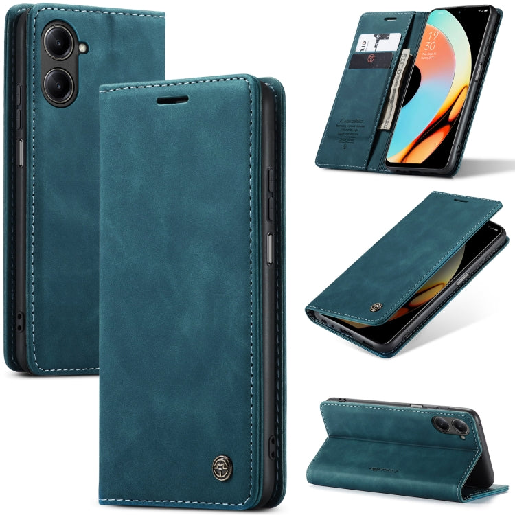 For Realme 10 Pro 5G CaseMe 013 Multifunctional Horizontal Flip Leather Phone Case(Blue) - Realme Cases by CaseMe | Online Shopping UK | buy2fix