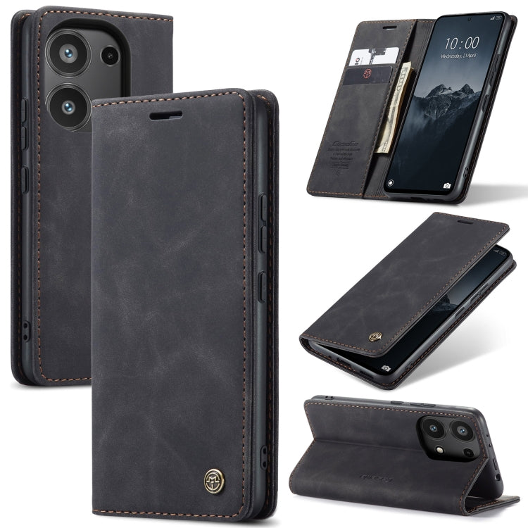 For Xiaomi Redmi Note 13 Pro 4G CaseMe 013 Multifunctional Horizontal Flip Leather Phone Case(Black) - Xiaomi Cases by CaseMe | Online Shopping UK | buy2fix