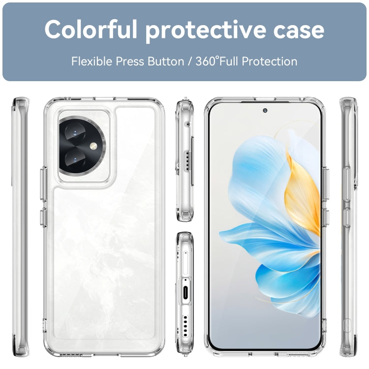 For Honor 100 Colorful Series Acrylic Hybrid TPU Phone Case(Transparent) - Honor Cases by buy2fix | Online Shopping UK | buy2fix