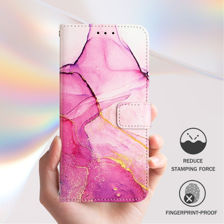 For iPhone 16 Pro Max PT003 Marble Pattern Flip Leather Phone Case(Pink Purple Gold LS001) - iPhone 16 Pro Max Cases by buy2fix | Online Shopping UK | buy2fix