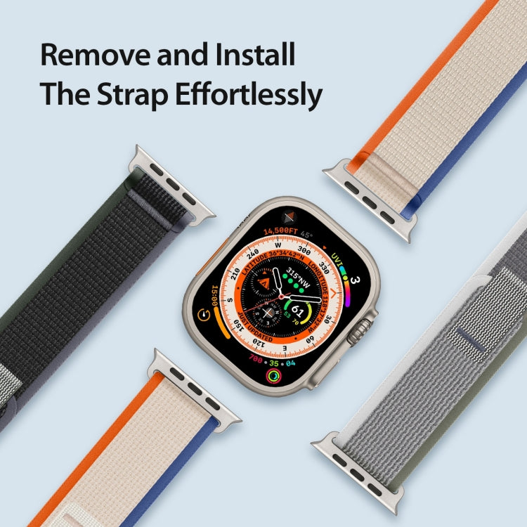 For Apple Watch 10 46mm DUX DUCIS YJ Series Nylon Watch Band(Orange Beige) - Watch Bands by DUX DUCIS | Online Shopping UK | buy2fix