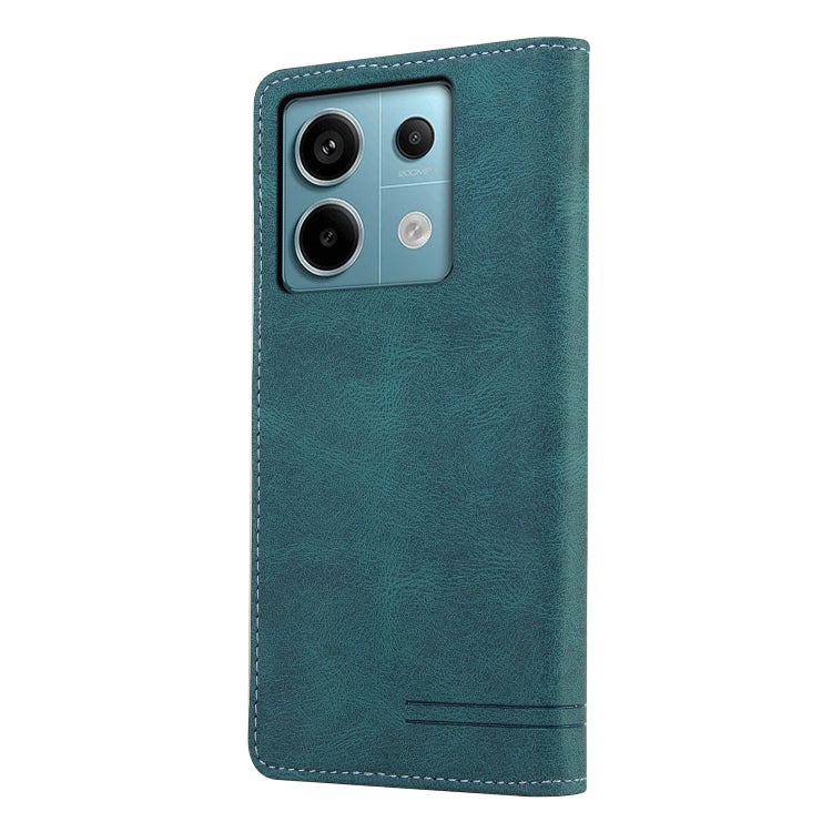 For Xiaomi Redmi Note 13 Pro 5G Skin Feel Anti-theft Brush Horizontal Flip Leather Case with Holder(Blue) - Note 13 Pro Cases by buy2fix | Online Shopping UK | buy2fix