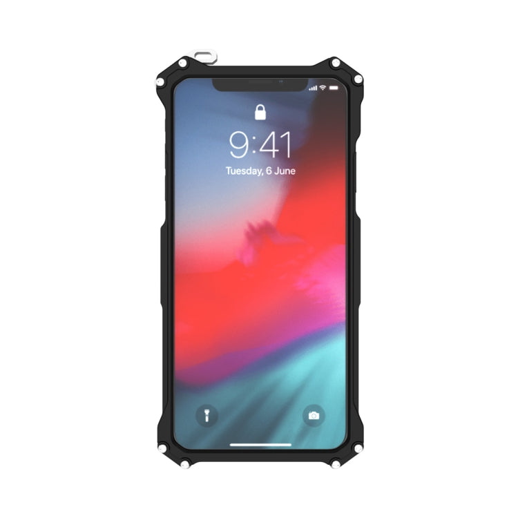 For iPhone XS Max R-JUST Shockproof Armor Metal Protective Case(Black) - More iPhone Cases by R-JUST | Online Shopping UK | buy2fix