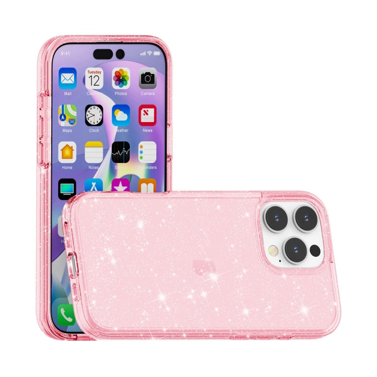 For iPhone 16 Pro Max Shockproof Terminator Glitter Powder Phone Case(Pink) - iPhone 16 Pro Max Cases by buy2fix | Online Shopping UK | buy2fix