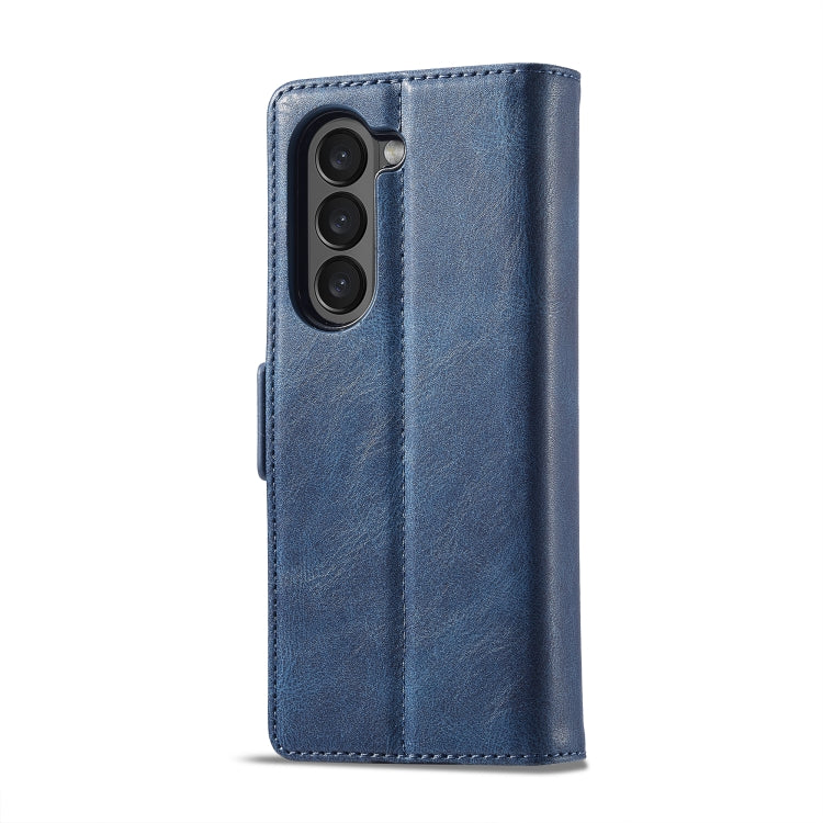 For Samsung Galaxy Z Fold6 5G LC.IMEEKE RFID Anti-theft Leather Phone Case(Blue) - Galaxy Z Fold6 5G Cases by LC.IMEEKE | Online Shopping UK | buy2fix