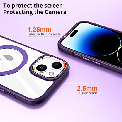 For iPhone 15 Plus MagSafe Magnetic Invisible Holder Phone Case(Dark Purple) - iPhone 15 Plus Cases by buy2fix | Online Shopping UK | buy2fix